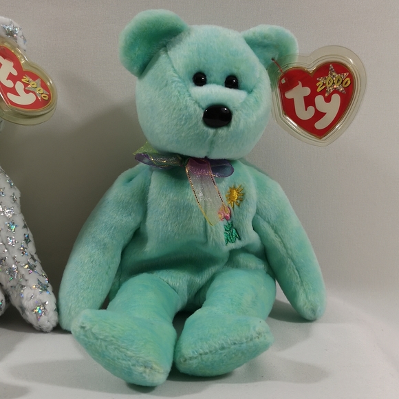 Three Collector Ty Beanie Babies: Cure 2003, The Beginning 2000, Ariel 2000, EUC - Picture 4 of 7